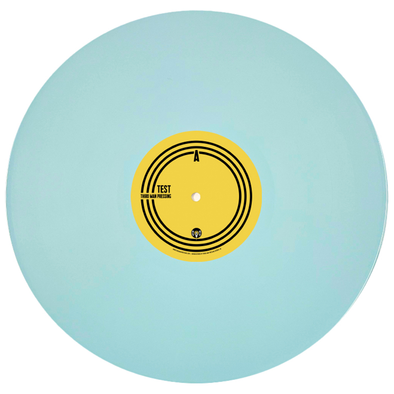 Sky Blue color vinyl on white background